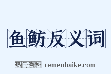 鱼鲂反义词是什么意思的图片